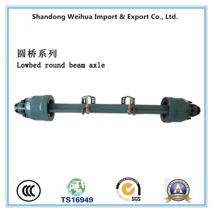 Low Bed Round Beam Axle for Semi Truck Trailer Image1