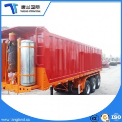 3 Axles Hydraulic Wall Side Sand Tipping Truck Semi Trailer for Sale