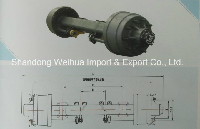 Semi Truck Trailer Axle of American Type Outboard Axle Jingsheng Axle Image1