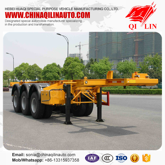 Tri-Axle Estructura Esqueleto with Candado Chasis Porta 40 Pies Container Image1