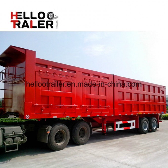 Strong Box Utility Trailer 3 Axle with Corrugated Steel Plate Made in China Image1