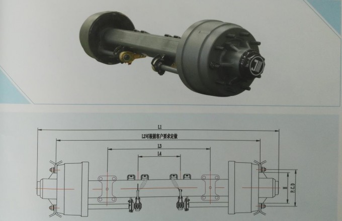 High Quality Trailer Axle American Type Outboard Axle From Manufacturer Image1
