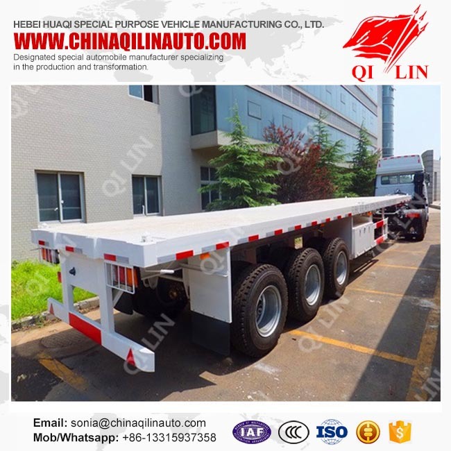 20FT-40FT Container Carrier Flat Bed Plataforma Tri-Axles Acoplado Image1