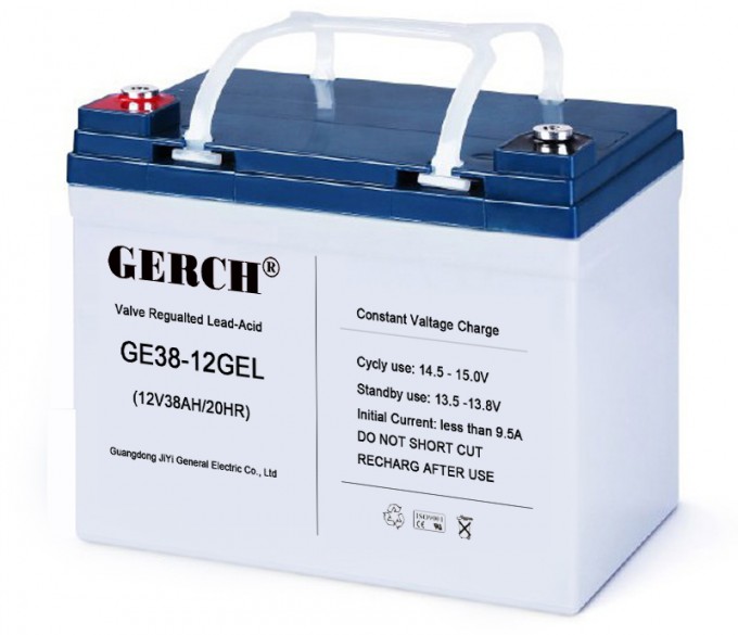 12V 38ah Gel Battery Manufacturer for Power Tool, Forklift, Power Plant, Golf Cart, Wheel Chair, Boa Image1