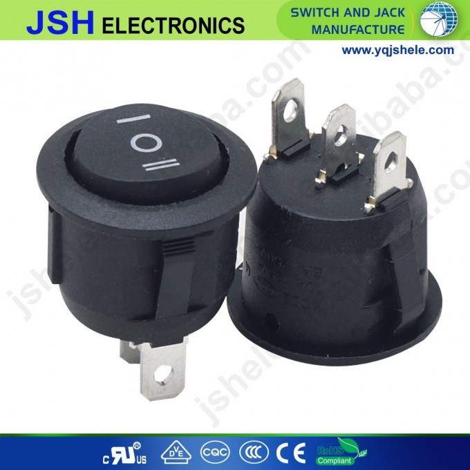 3-Pins Blue Green Yellow Red LED DOT Car Truck Rocker on/off Toggle Switch Image1
