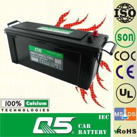 JIS Standard Maintenance Free Truck Battery N120MF 12V120AH Diesel engine battery Image1