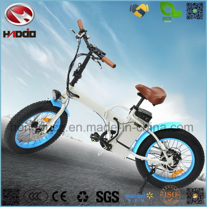 Foldable 350W Electric Bicycle Lithium Battery Fat Tire Folding Bike En15194 Apporved Image1