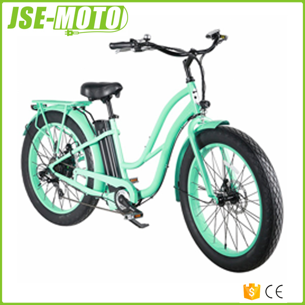 Jse-Moto Fat Tire Step Thru Beach Cruiser Electric Bicycle 250W-750W Image1