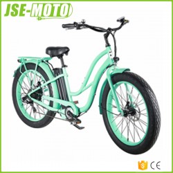 Jse-Moto Fat Tire Step Thru Beach Cruiser Electric Bicycle 250W-750W
