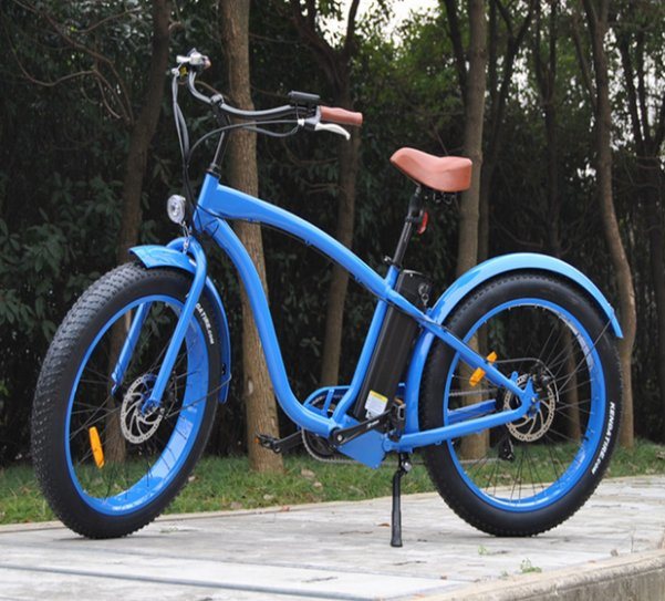 26′′ Fat Tire Beach Cruiser electric Bicycle for Man Image1