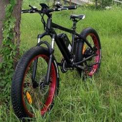 26" Fat Tyre Mountain Electric Bicycle with 21 Gears