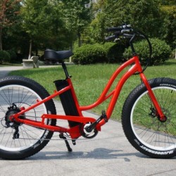 26′′ Fat Tire Beach Cruiser electric Bicycle for Lady