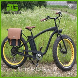 48V 500W Brushless Rear Motor Man Electric Beach Bike Fat Tyre E-Bike