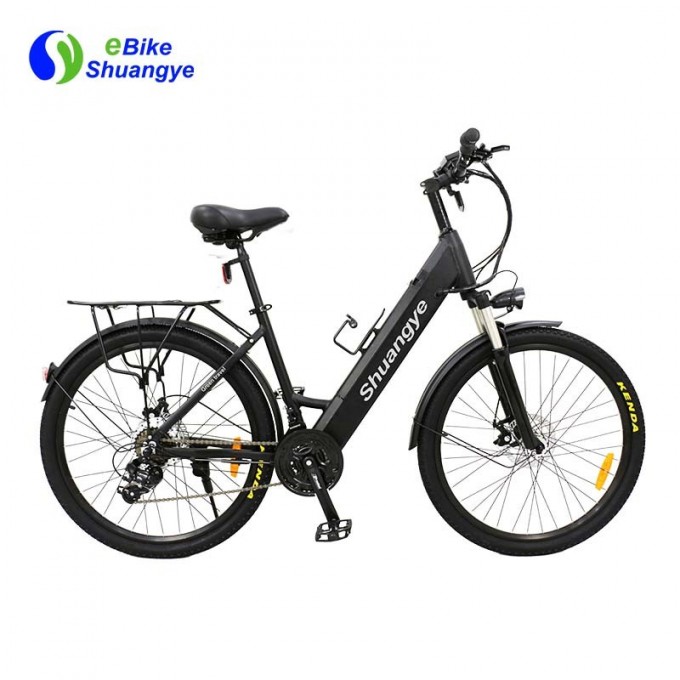 Shuangye 26′′ 28′′ Hidden Battery LCD Display Electric Mountain Bike Image1