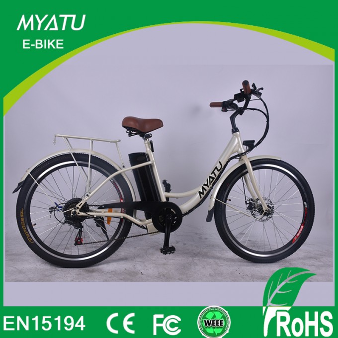 Steel Frame Retro Electric City Bike 26 Inch From Myatu Image1