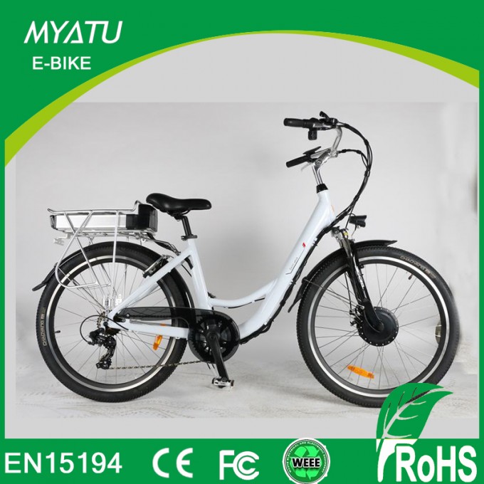 Lady Cross City Electric Bicycle with 700c Aluminum Alloy Frame Image1