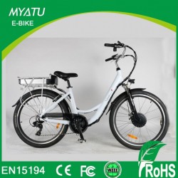 Lady Cross City Electric Bicycle with 700c Aluminum Alloy Frame