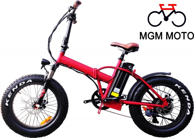 Fat Tire 20inch Bike Folding Electric Bicycle with Rear Motor Image1
