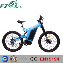 1000W Powerful Mountain Electric Bike with Dual Suspension Fork
