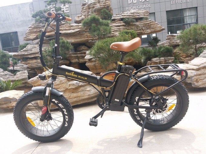 Folding 20inch High Speed Big Tire Snow Beach Electric Foldable Bike Image1