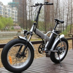 20′′ Foldable Fat Tire Electric Bicycle Lithium Battery