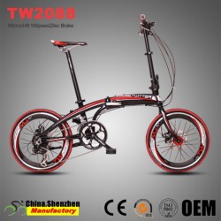 High-End 20inch 16speed Disc Brake Aluminum Alloy Folding Bike Bicycle