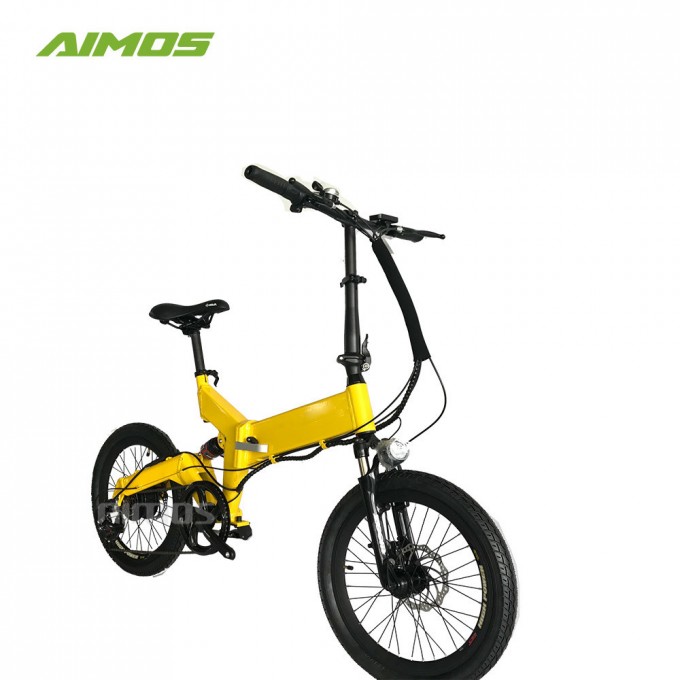Green Riding 20′′ Full Suspention Foldable E Bicycle Image1