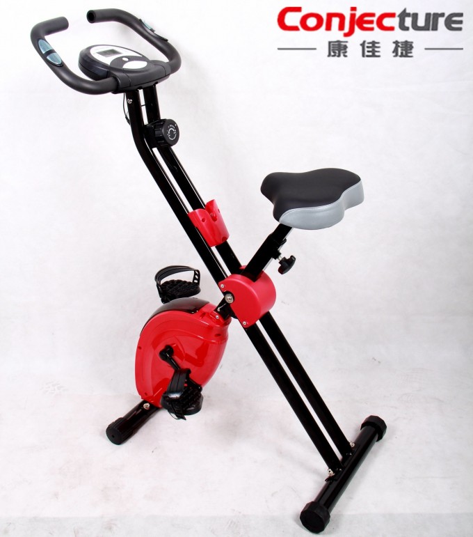 Home Fitness Equipment Folding Upright Magnetic Exercise X-Bike Image1