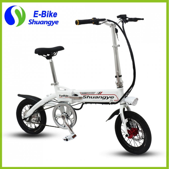Best Sell 36V Lithium Battery 14 Inch Small Wheel Mini Folding Electric Bike Image1