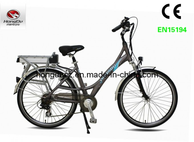 250W Brushless Cheap Electric City Bike with Fork Suspension Image1