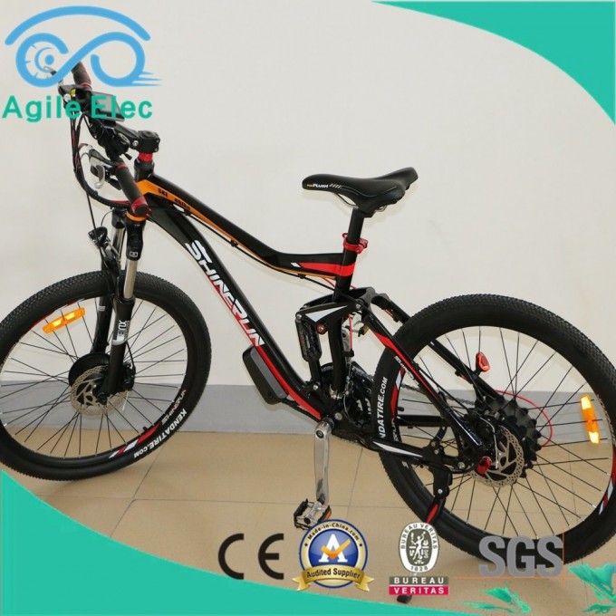 250W Full Suspension Electric Bike with 36V Samsung Hub Battery Image1