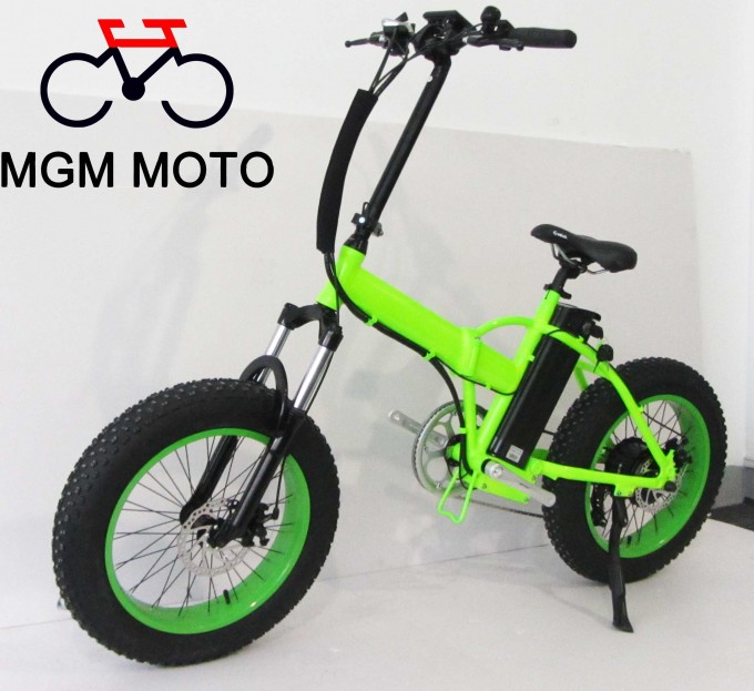 Suspension Fork 20′ Fat Tire Folding Electric Bike Image1