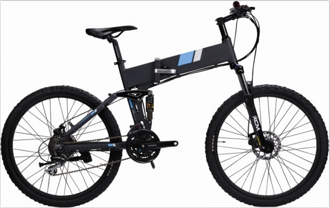 Front and Rear Suspension Foldable Mountain E Bike Lithium Battery Image1