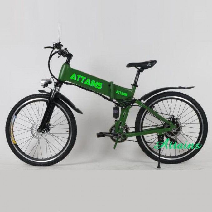 Attains Manufacture Foldable Electric Scooter Full Suspension Electric Bicycle Image1