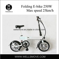 2017 Eco Aluminum Folding Electric Bike with Rear Suspension 250W Brushless Motor