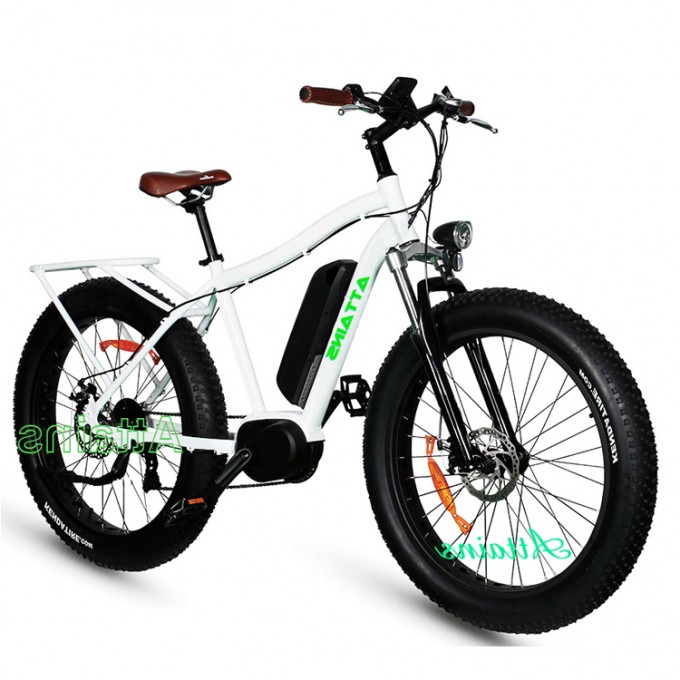 48V 1000W Fat Tire Mountain Electric Bike with Suspension Fork Image1