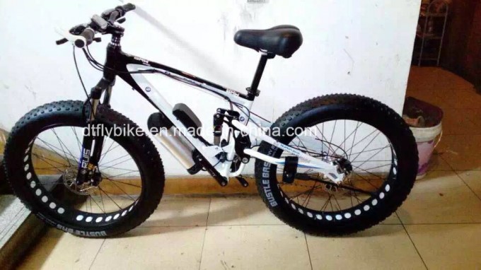 Alloy Suspension Frame, Electric Fat Bicycle, Shimano 24speed, Image1