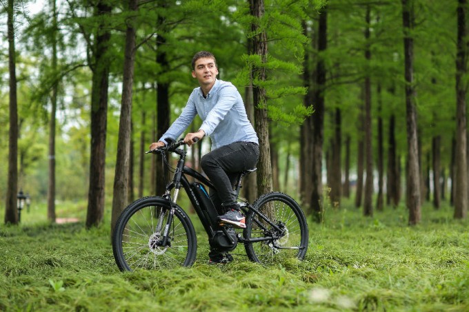 Jobo Newest 700c Crank Motor Electric Bicycle Full Suspension Electric MTB Bike Image1