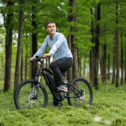 Jobo Newest 700c Crank Motor Electric Bicycle Full Suspension Electric MTB Bike