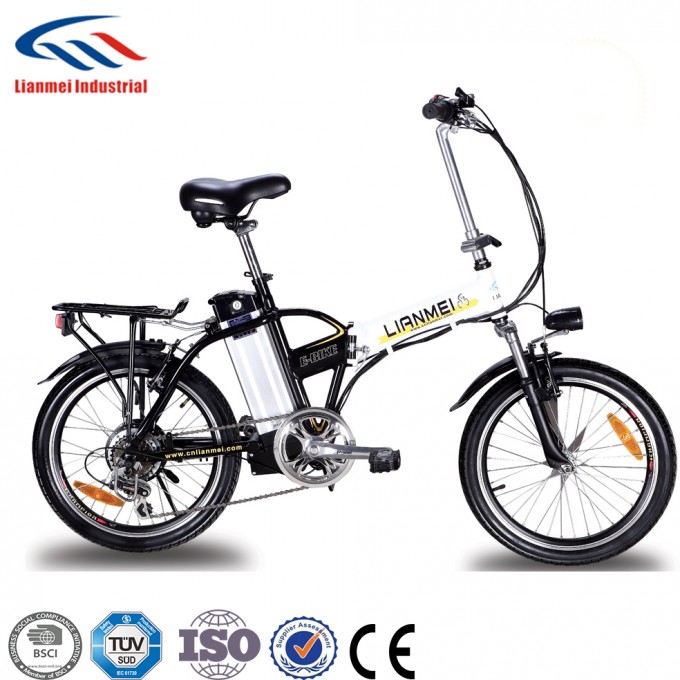 Lianmei Electric Motor Power Bicycle Lithium Battery Folding Bike - Full Suspension Image1