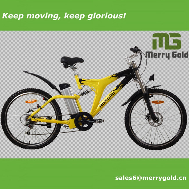 26" 250W Electric Mountain Bike with Full Suspension Image1