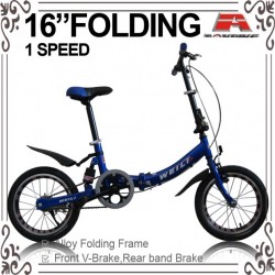 16"Alloy Suspension Foldable Bicycle (WL-1687A)