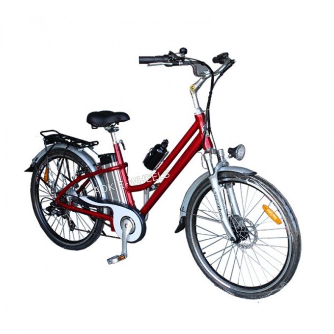 Lithium Battery E-Bike with Front Disk Brake/ Rear V-Brake (TDE-038B) Image1