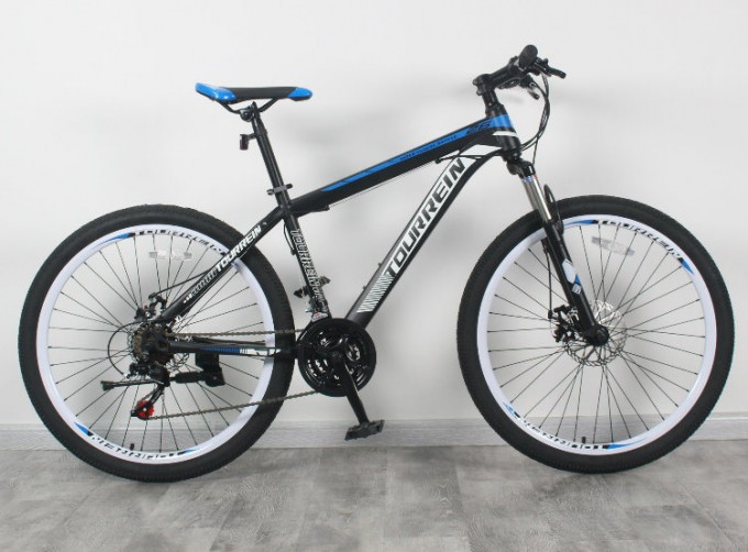 26′′ Steel Suspensio Mechenical Disc Brake 21 Speed Mountain Bike Image1