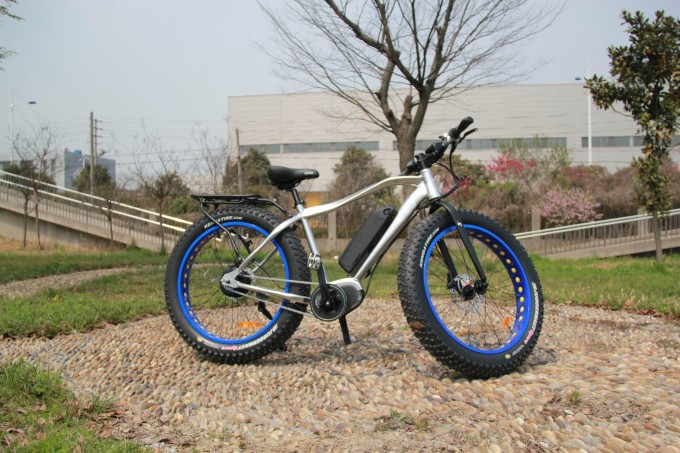 2017 4.0 Inch Fat Tire 500W 48V New Design MID Drive Bottle Battery Electric Bike Parts Bicycle Moto Image1