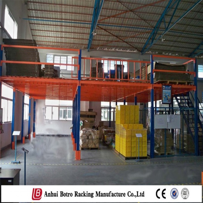 Durable Warehouse Mezzanine Floor Shelf for Bicycle Parts Image1