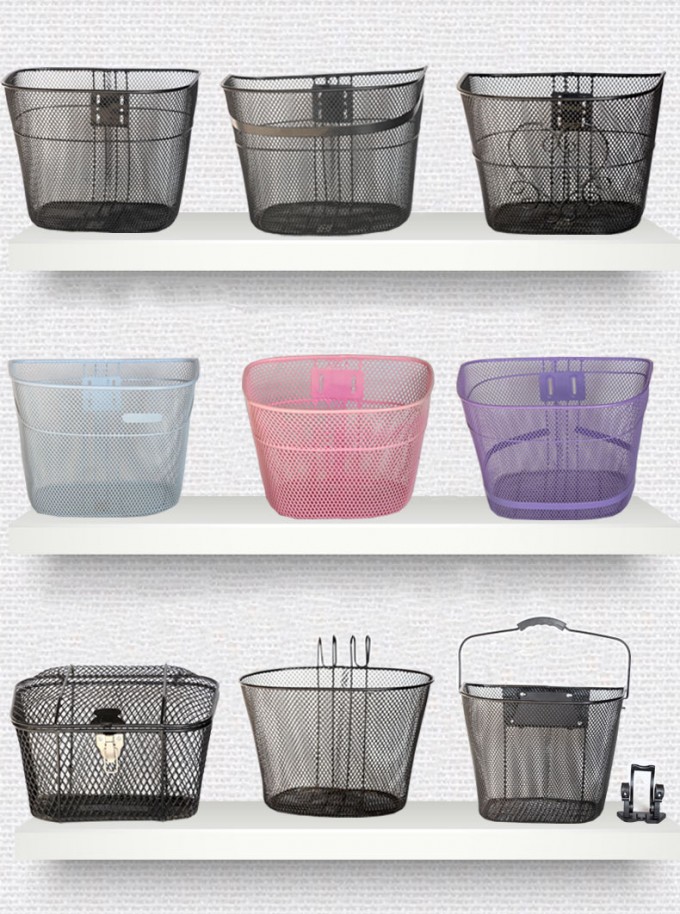 Bicycle Parts Bicycle Basket Bike Basket Cycle Metal Mesh Basket Image1
