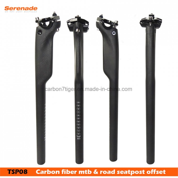 Newest Mountain Bike Carbon Seatpost Full Carbon Fibre Bicycle Seatposts Road MTB Parts 27.2/30.8/31 Image1