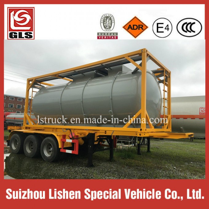 21000L Tank Container with Heating Insulated System Yellow Phosphorus Semi Trailer Image1