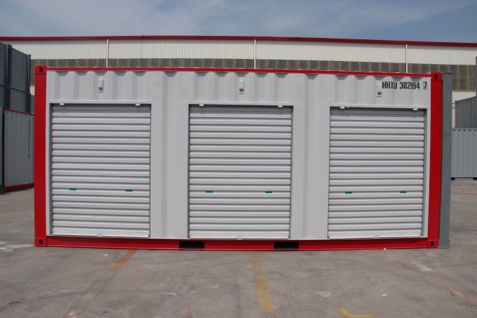 Side Open Rolling Shutter Door 20FT Length Self Storage Container Image1